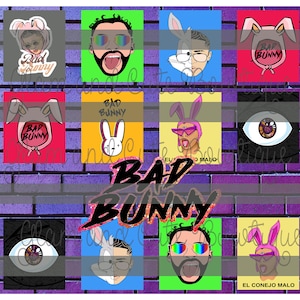 Bad Bunny Sublimation Tumbler Design Skinny Straight Tumbler 20 oz.