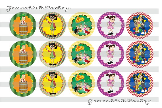 El Chavo Del Ocho Instant Download Bottle Cap Images 4x6 Sheet Etsy