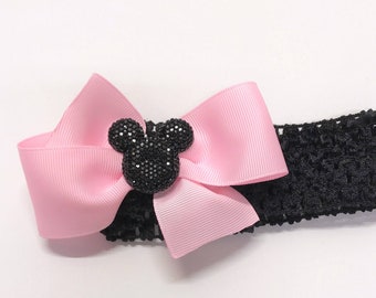Minnie Mouse Headband Baby Girl Minnie Mouse Hair Bow For Newborn Girl Pink Baby Girl Hair Accessories