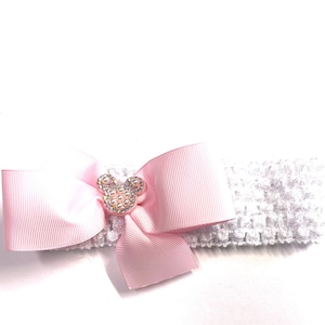 Newborn Minnie Mouse Headband Infant Baby Girl Pink Minnie Mouse Hair Bow