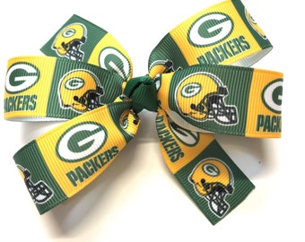 Girls Green Bay Packers Hair Bow Packers Football Hair Clip