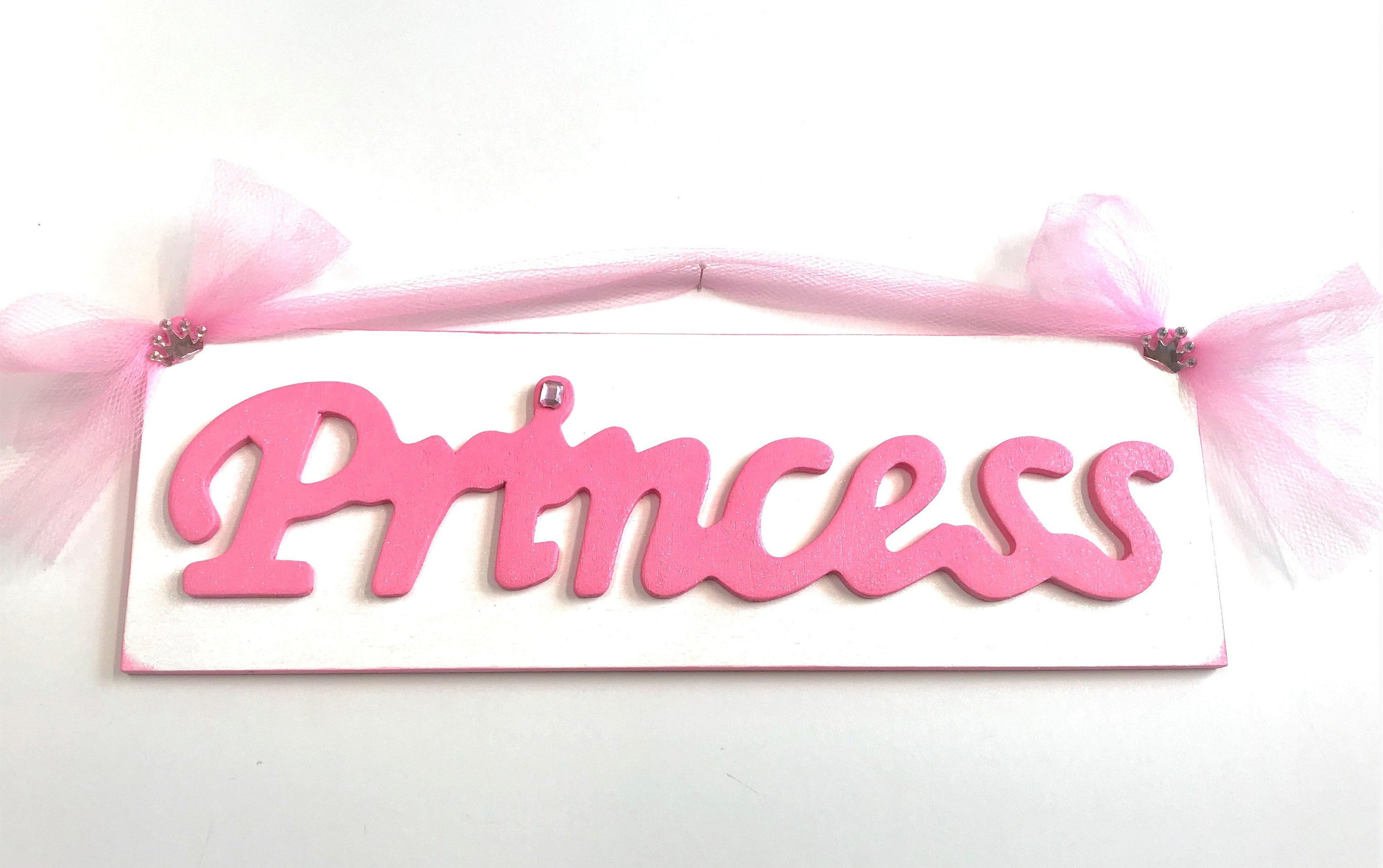 Pink Princess Sign Girls Bedroom Wooden Sign Pink Princess Etsy