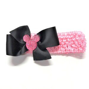 Minnie Mouse Baby Girl Headband Minnie Hair Bow For Newborn Girl Pink Baby Girl Hair Accessories