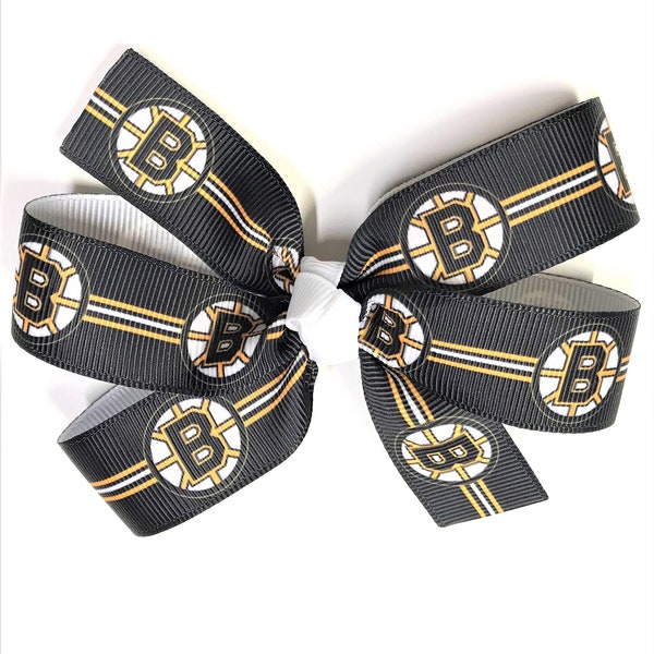 Girls Boston Bruins Hair Bow Bruins Hockey Hair Clip