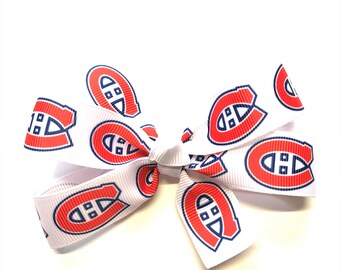 Montreal Canadiens Hair Bow Girls Canadiens Hockey Hair Clip
