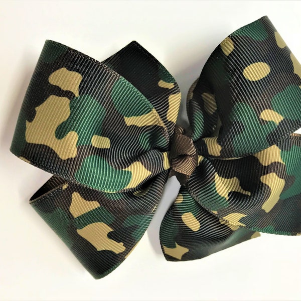 Camouflage Hair Bow Etsy