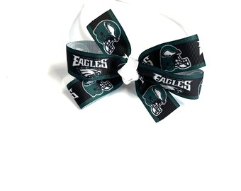 Philadelphia Eagles Headband Eagles Hair Bow Football NFL Hair Bow For Girls Hair Accessories