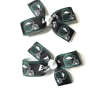 Girls Philadelphia Eagles Hair Bows Set of 2 Toddler Philadelphia Eagles Pig Tail Bows