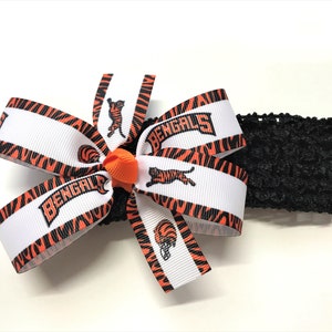 Girls Cincinnati Bengals Headband NFL Cincinnati Bengals Football Hair Bow For Newborn Baby Girl