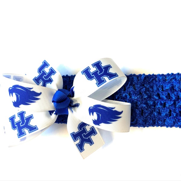 Baby Girls University of Kentucky Headband Newborn Girl Kentucky Wildcats College Hair Bow