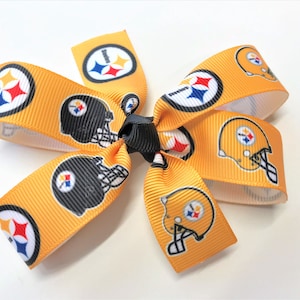 Girls Pittsburgh Steelers Hair Bow Steelers Football NFL Hair Clip Girls Sports Hair Accessories