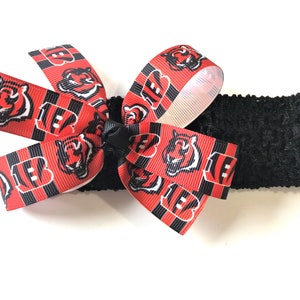 Newborn Girls Cincinnati Bengals Headband Baby Girl NFL Cincinnati Bengals Football Hair Bow