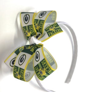 Girls Green Bay Packers Headband NFL Green Bay Packers Football Hair Bow Teen Girls Hair Accessories