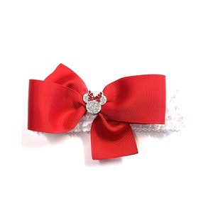Minnie Mouse Baby Girl Headband Newborn Red Minnie Mouse Hair Bow