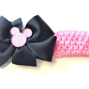 Girls Minnie Mouse Baby Headband Minnie Hair Bow For Newborn Girl Pink Baby Girl Hair Accessories