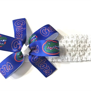 Baby Girls Florida Gators Headband Newborn Girl Florida Gators University College Football Hair Bow