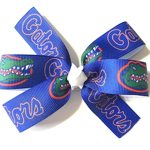 Girls Florida Gators Hair Bow Florida Gators University Football Hair Clip Girls College Sports Hair Accessories