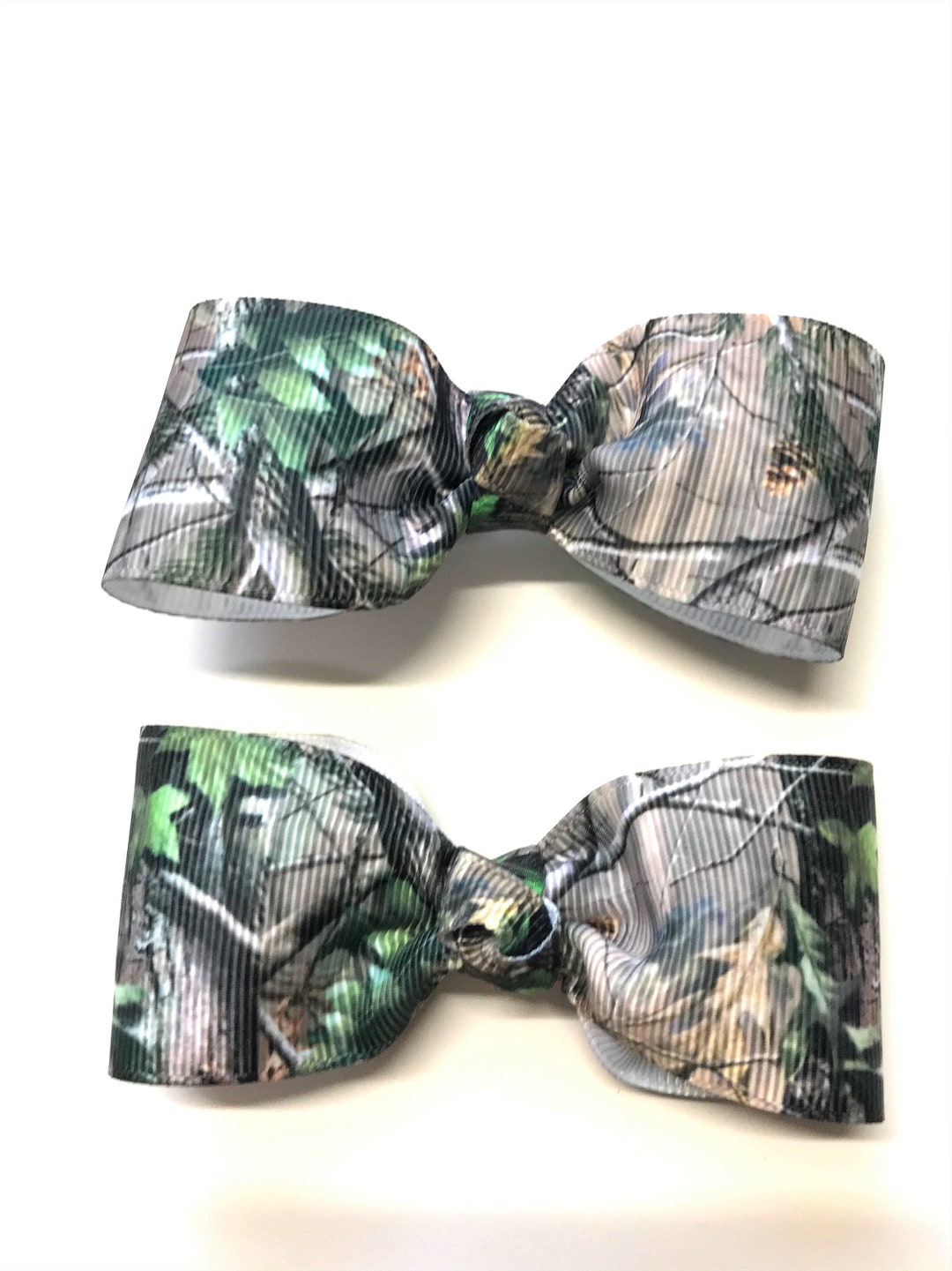 Girls Mossy Oak Camouflage Hair Bows Set of 2 Infant Toddler Camo Hair