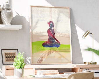Lotus Twist – Yoga Wall Art – Printable Poster – Digital download