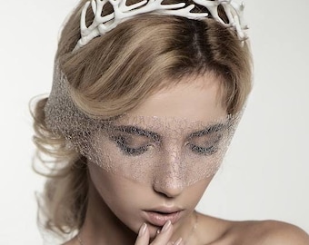 Deer Antler Hair Crown: Woodland Bride Headband, Festival Hairpiece