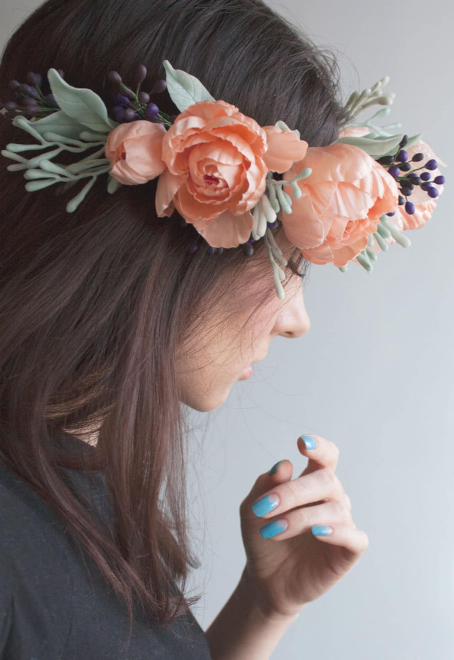Floral boho head wreath Etsy