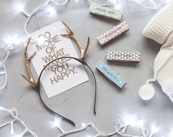 Golden horns Little doe headband