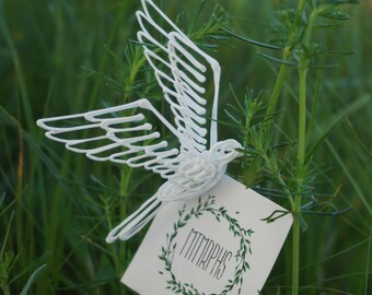 Wedding Bird Brooch: Delicate PLA Plastic Pin