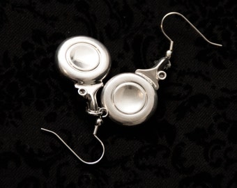 Boucles d'oreilles en argent sterling avec clé de flûte