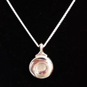 Flute Key Necklace Sterling Silver