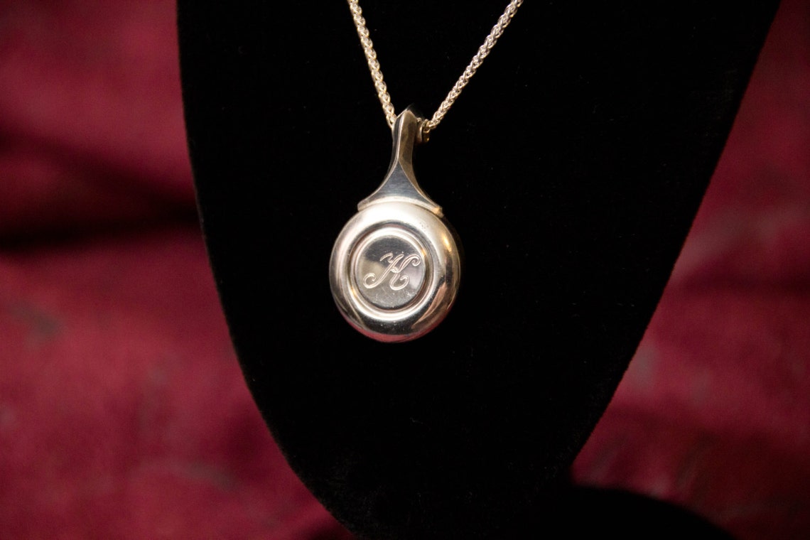 Engraved Sterling Silver Flute Key Necklace Etsy