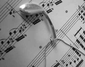 Flute Key Necklace Sterling Silver
