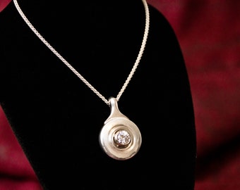 Sterling Silver Flute Key Necklace