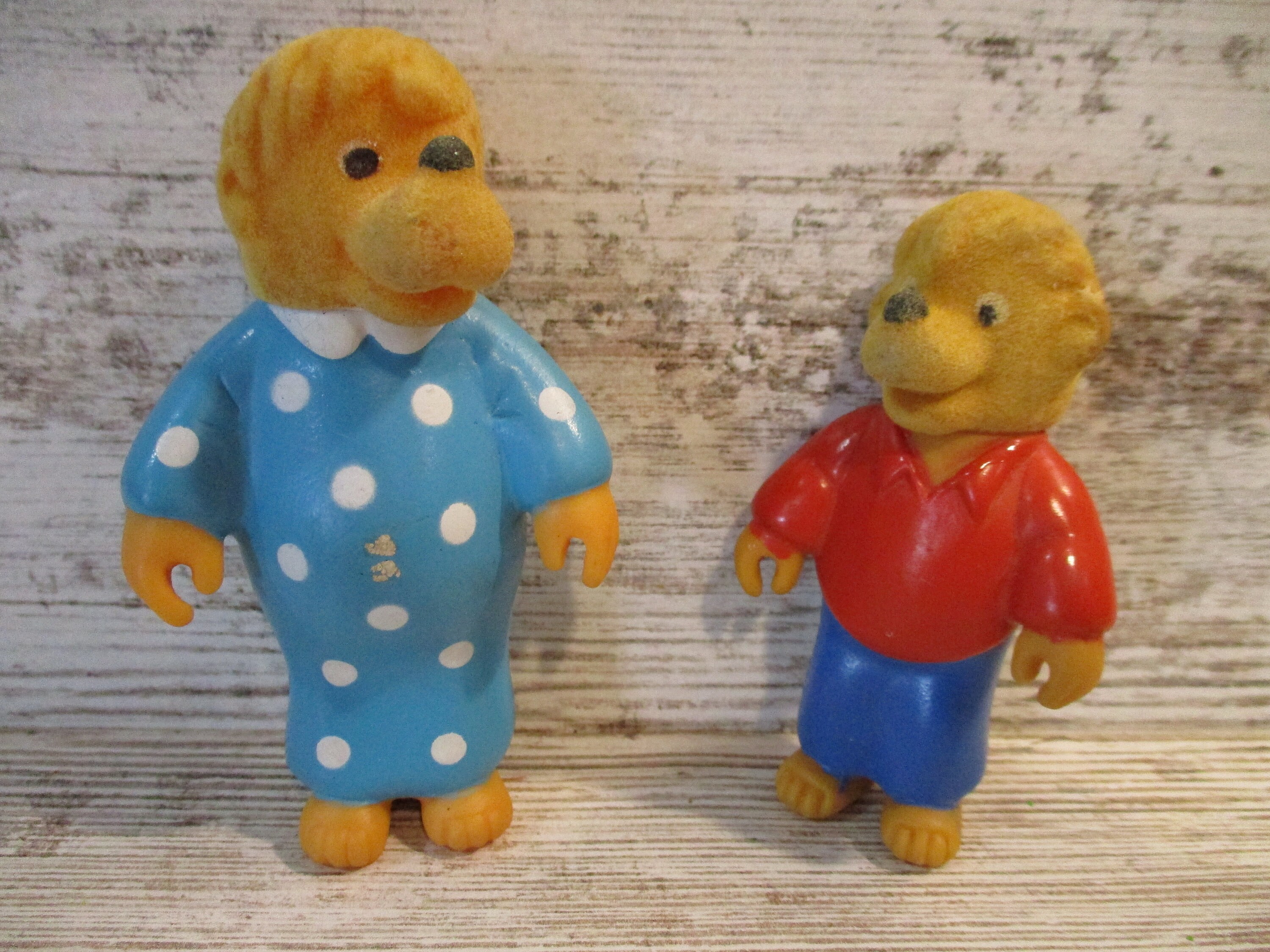 2 Vintage Berenstain Bear Toy Figures Miniature 1986 5426 Etsy
