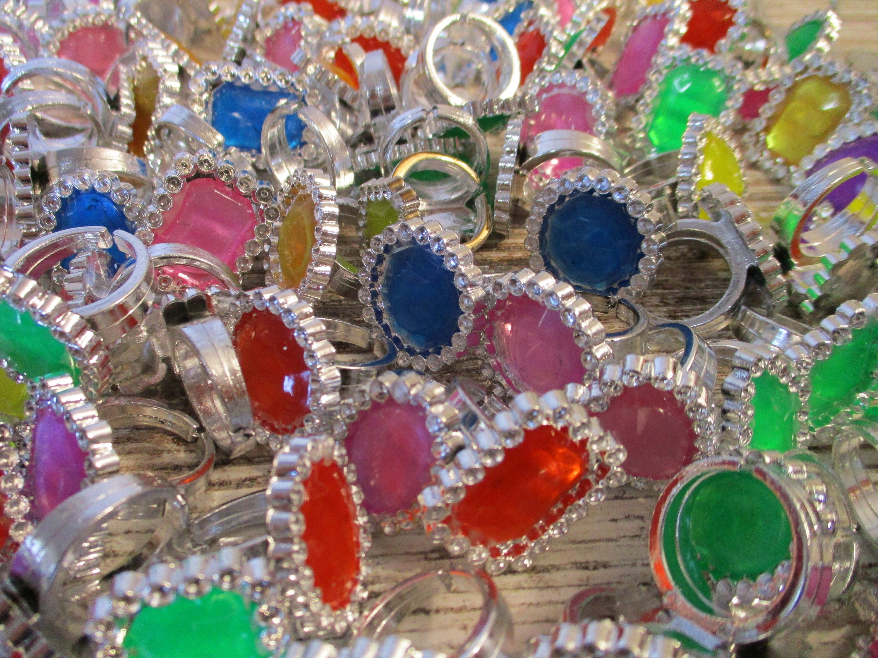 36Pcs Little Girls Rings for Kids Jewelry Rings Adjustable Gem
