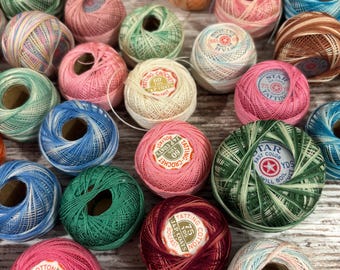 7 Vintage Tatting Thread Spools: Yarn, Crochet, Needlework, Sewing, Embroidery, Craft Supply #7049