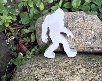 Bigfoot Figurine, Cement: Minimalist, Plant, Succulent Pot Decor, Handmade