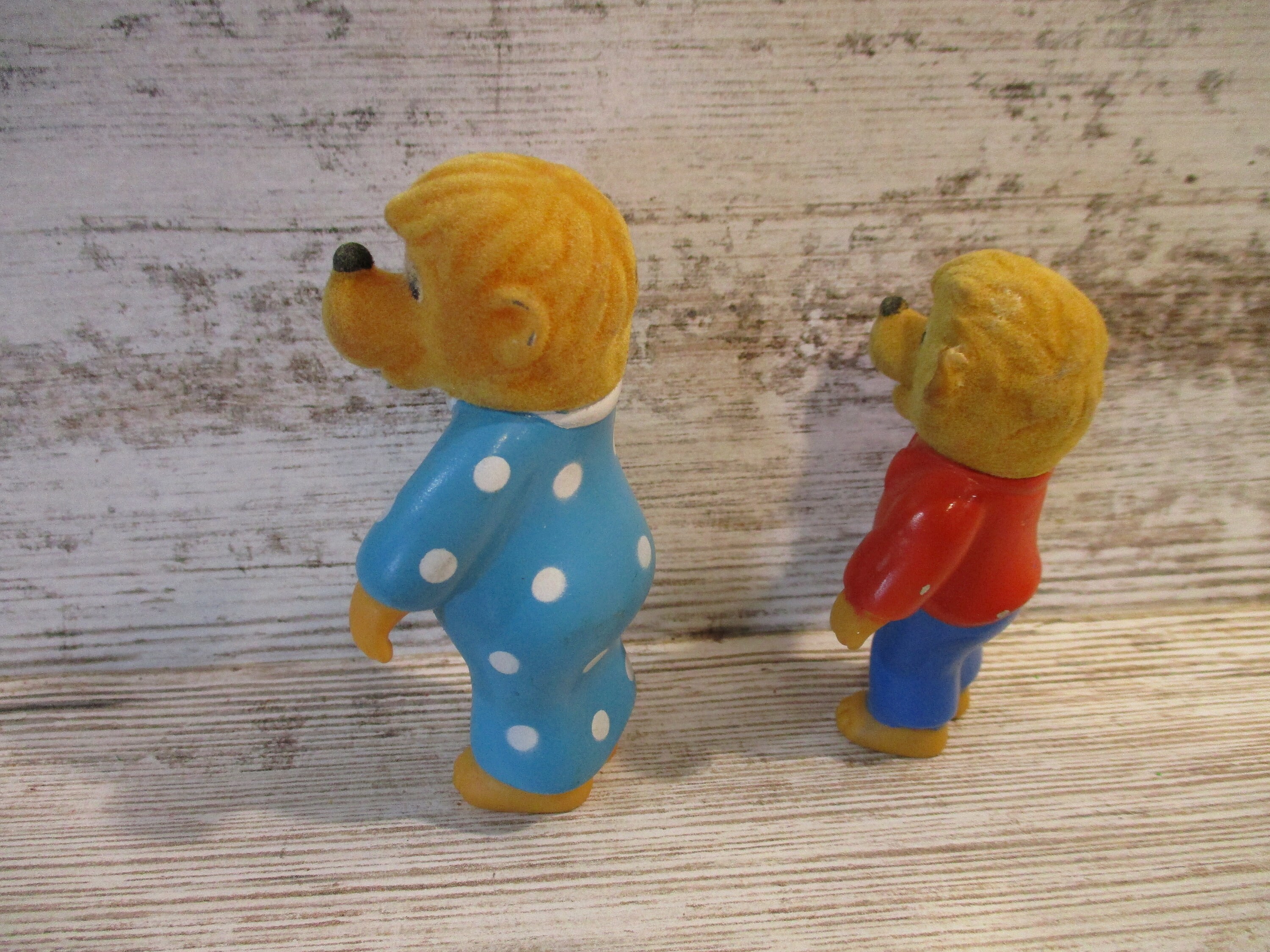 2 Vintage Berenstain Bear Toy Figures Miniature 1986 5426 Etsy