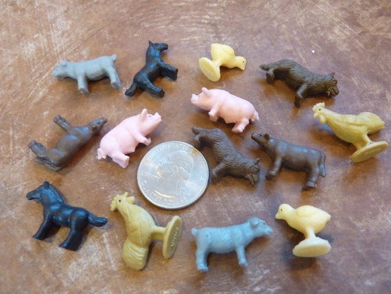 miniature rubber animals