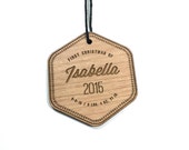Babys First Christmas Ornament / Custom Engraved / Personalized / Holiday