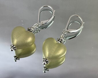 HEART OF GOLD Earrings Pale Gold Hearts All Metal is Sterling a Gift for Any Age Simple Classic an Instant Heirloom Featherweight