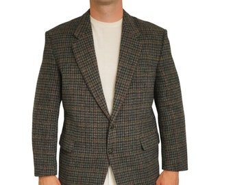 Mannen Harris Tweed Blazer Westbury Jas Schotse Wol 90's 26 EU52 UK/US42 HB90