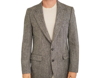 Herren Harris Tweed Blazer Schottische Wolle Stafford Vintage 90er EU50 UK/US40 HD105