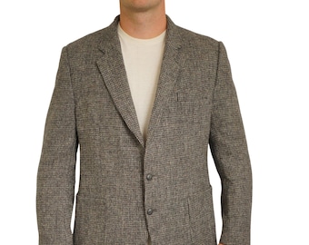 Blazer homme en tweed Harris - Veste à patchs aux coudes en laine écossaise EU54 UK/US44 XL HB916