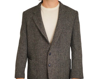 Mannen Harris Tweed Blazer Jas 90's Schotse Wol EU50 UK/US40 HB332