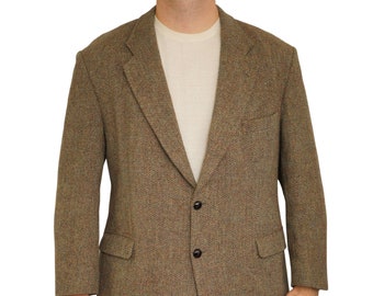 Heren Harris Tweed Blazer Schotse Wol Marks & Spencer Maat EU54 UK/US44 HD143