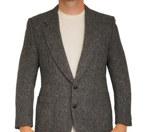 Heren Harris Tweed Blazer Moores 90s Jas Schotse Wol 26 EU52S UK/US42S HA768