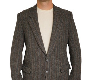 Men Harris Tweed Blazer Leishman Jacket Scottish Wool EU52 UK/US42 L HA837