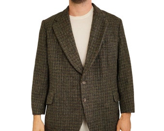 Manteau en tweed Harris laine écossaise Marron Burton Taille 25 EU50S UK/US40S HD87