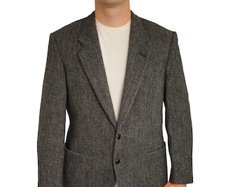 Giacca da uomo Harris Tweed Blazer Gardeur anni '90 Lana scozzese EU52 UK/US42 HB184