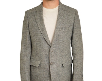 Giacca da uomo in tweed Harris Giacca grigia in lana scozzese EU50R UK/US40R HC351